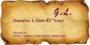 Gusatu Liberátusz névjegykártya